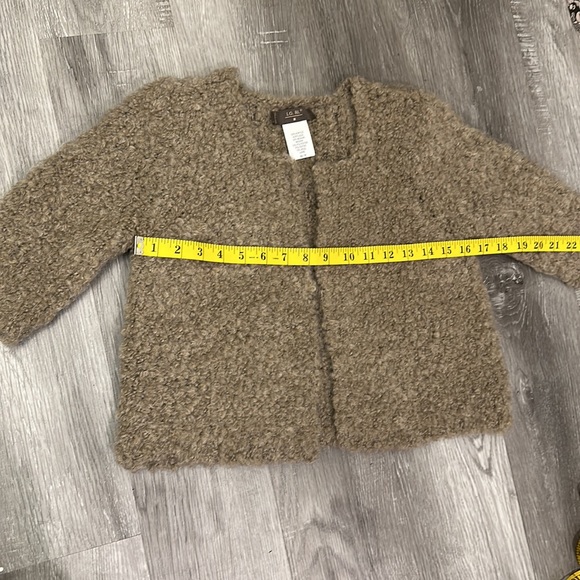 LO. RI. Sweater Made in Italy cropped style bolero shrug open front - Picture 9 of 12
